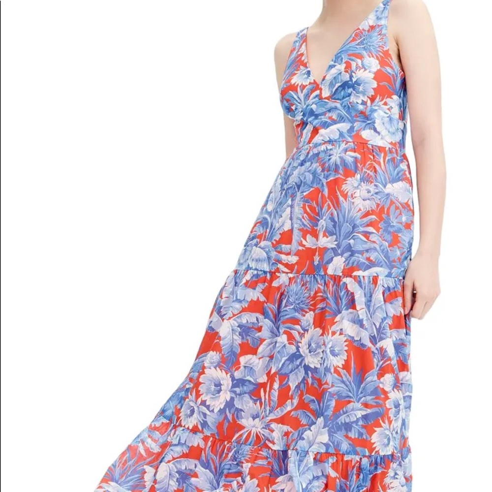 Jcrew Ratti tropical tiered maxi dress